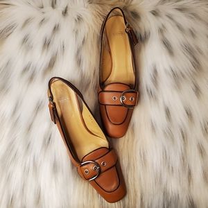 Coach sling back kitten heels